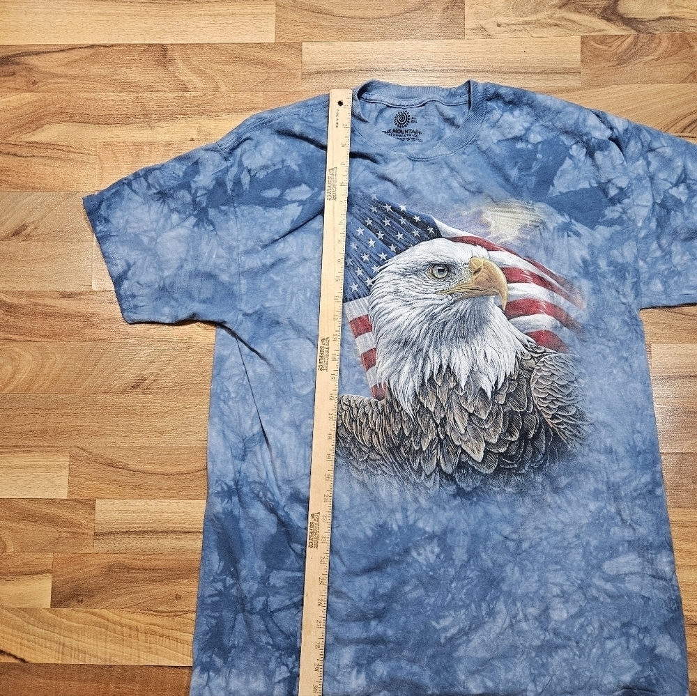 The Mountain 2XL Tie Dye T-Shirt Bald Eagle American Flag Graphic USA - Picture 6 of 7